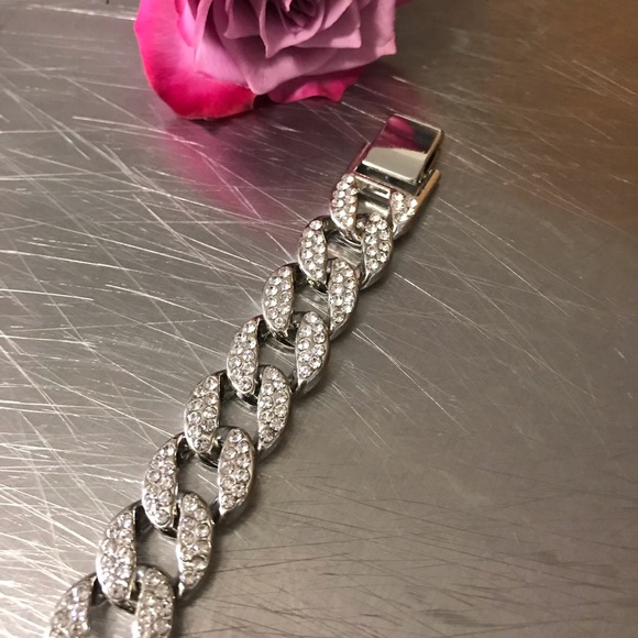 Silver Chain Necklace with Stones - Picture 6 of 6